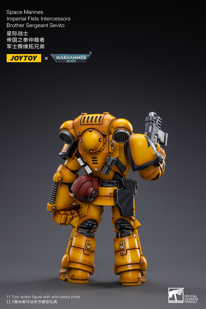 Warhammer 40K Imperial Fists Intercessors Brother Sergeant Sevito 1/18 Scale Figure