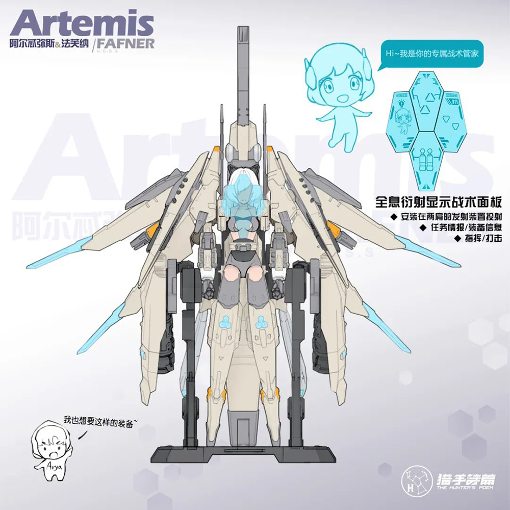 SUYATA HP-003 "THE HUNTER'S POEM" ARTEMIS&FAFNER  1/12 SCALE PLASTIC MODEL KIT