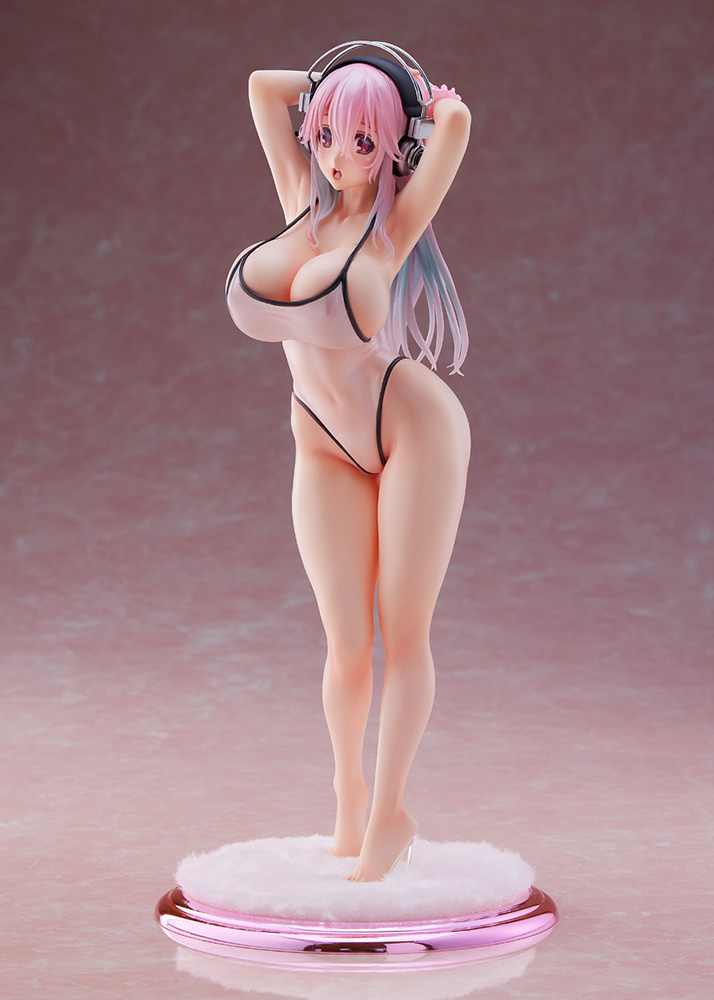 Super Sonico Super Sonico White Swimwear Style