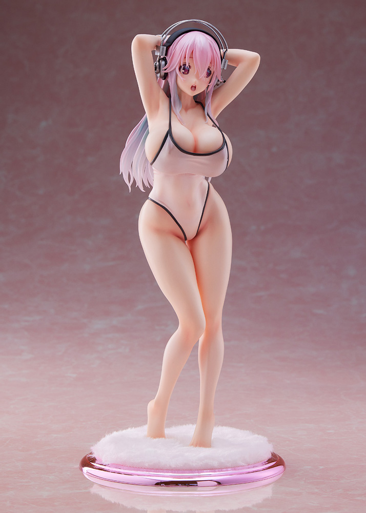 Super Sonico Super Sonico White Swimwear Style