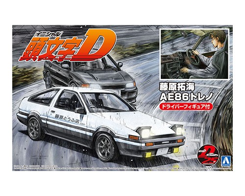 1/24 FUJIWARA TAKUMI AE86 TRUENO (PROJECT-D Ver) with Figure