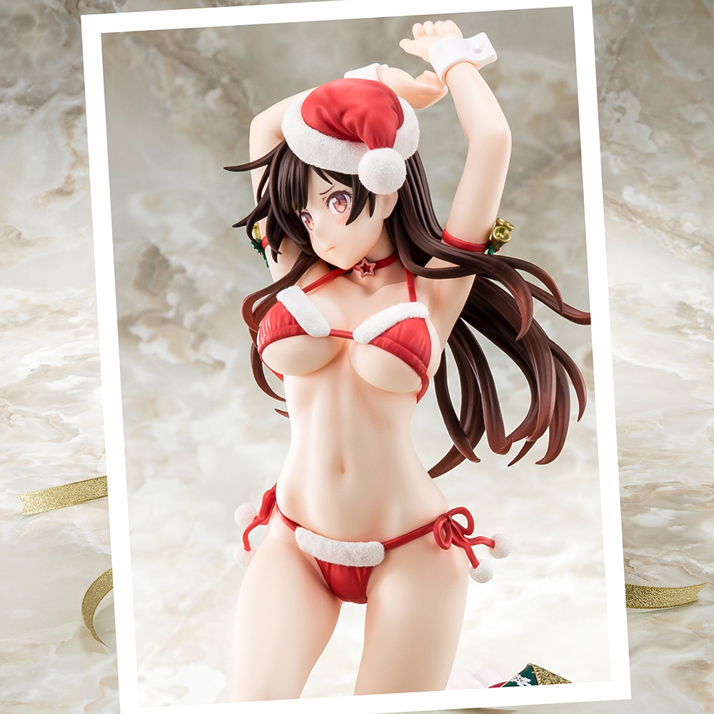 1/6 scaled pre-painted figure of Rent-A-Girlfriend MIZUHARA Chizuru in a Santa Claus bikini de fluffy figure 2nd Xmas