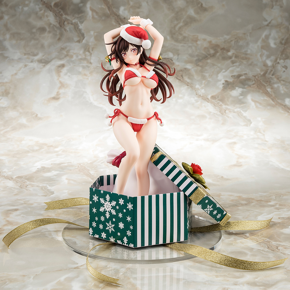 1/6 scaled pre-painted figure of Rent-A-Girlfriend MIZUHARA Chizuru in a Santa Claus bikini de fluffy figure 2nd Xmas