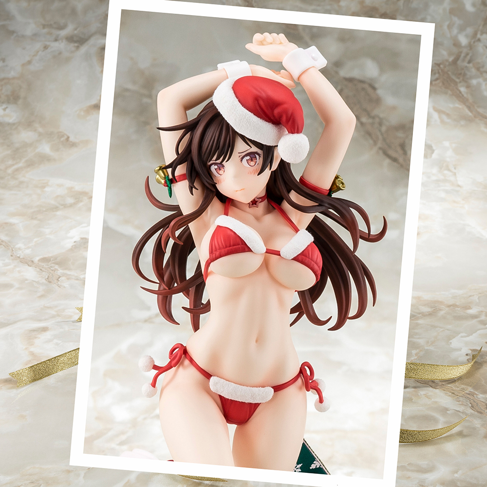 1/6 scaled pre-painted figure of Rent-A-Girlfriend MIZUHARA Chizuru in a Santa Claus bikini de fluffy figure 2nd Xmas