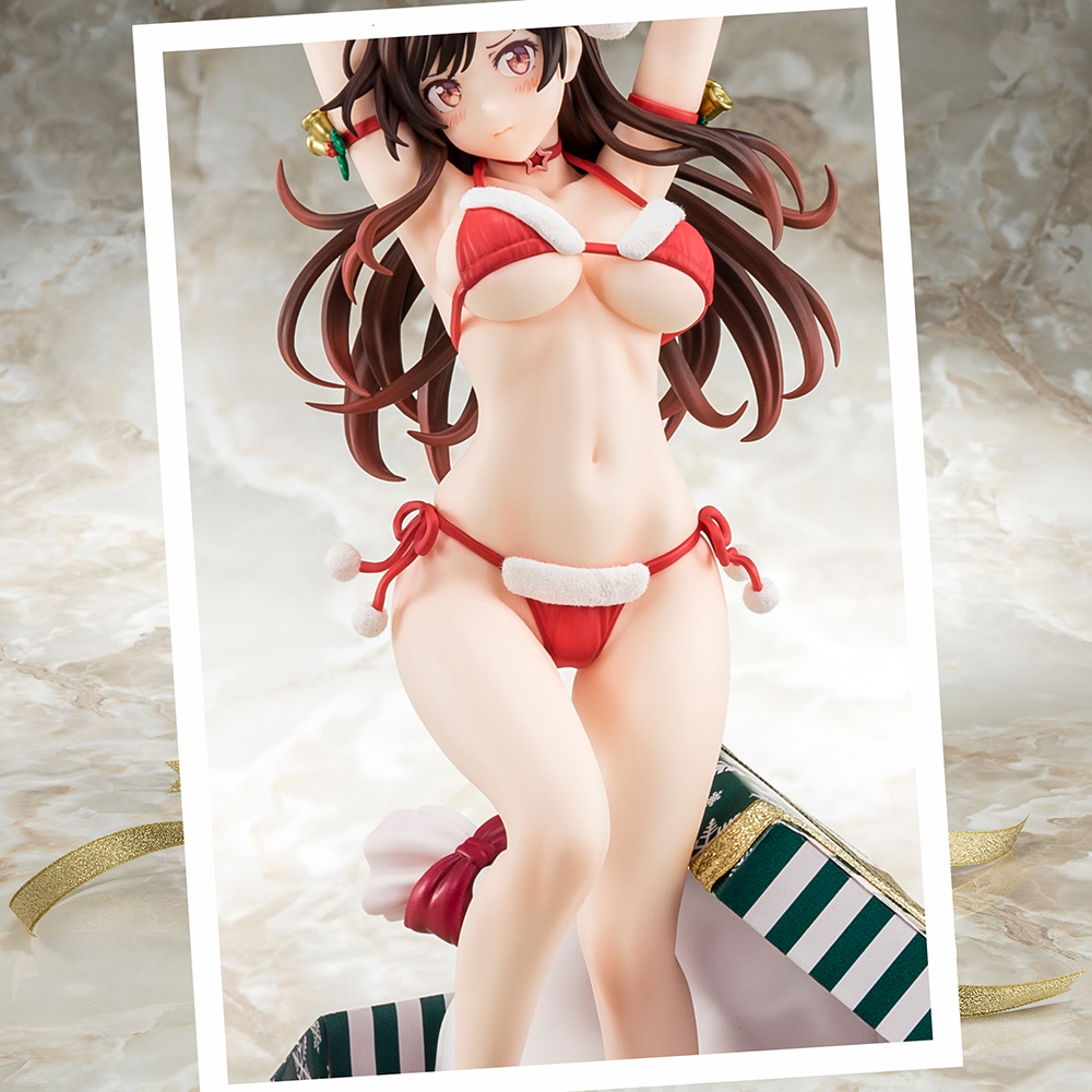 1/6 scaled pre-painted figure of Rent-A-Girlfriend MIZUHARA Chizuru in a Santa Claus bikini de fluffy figure 2nd Xmas