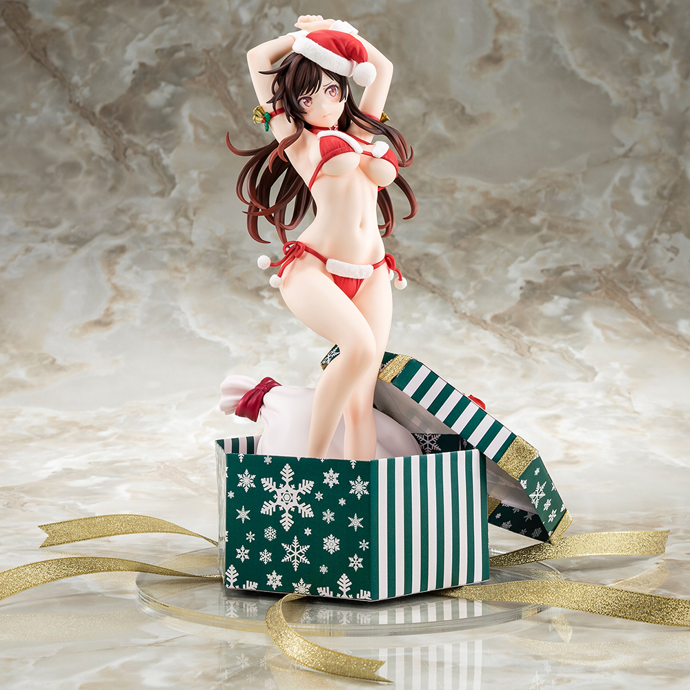 1/6 scaled pre-painted figure of Rent-A-Girlfriend MIZUHARA Chizuru in a Santa Claus bikini de fluffy figure 2nd Xmas