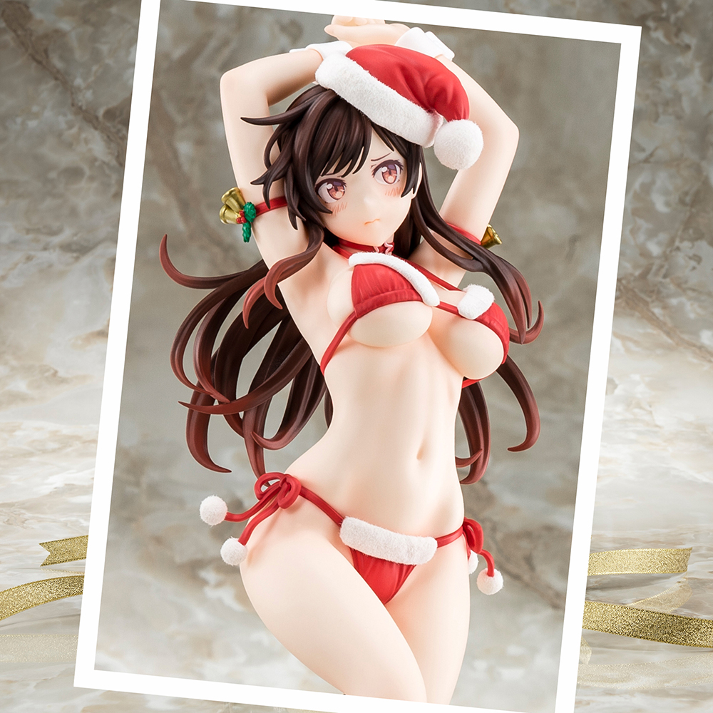 1/6 scaled pre-painted figure of Rent-A-Girlfriend MIZUHARA Chizuru in a Santa Claus bikini de fluffy figure 2nd Xmas