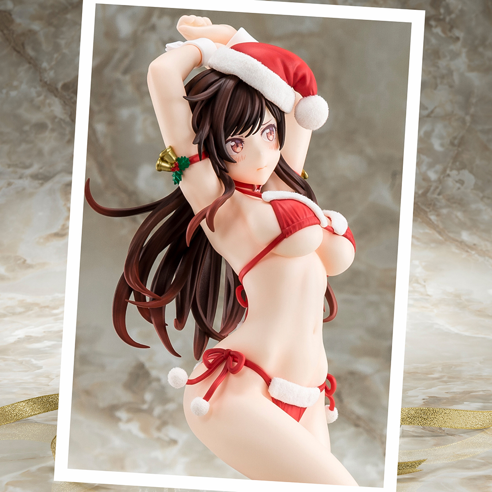 1/6 scaled pre-painted figure of Rent-A-Girlfriend MIZUHARA Chizuru in a Santa Claus bikini de fluffy figure 2nd Xmas