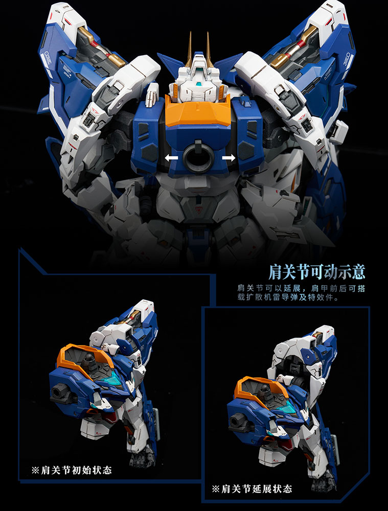 NUCLEAR GOLD RECONSTRUCTION "CRYSTAL ENVOY" WOLF WARRIOR MEGA MODE 1/72 SCALE ALLOY ACTION FIGURE