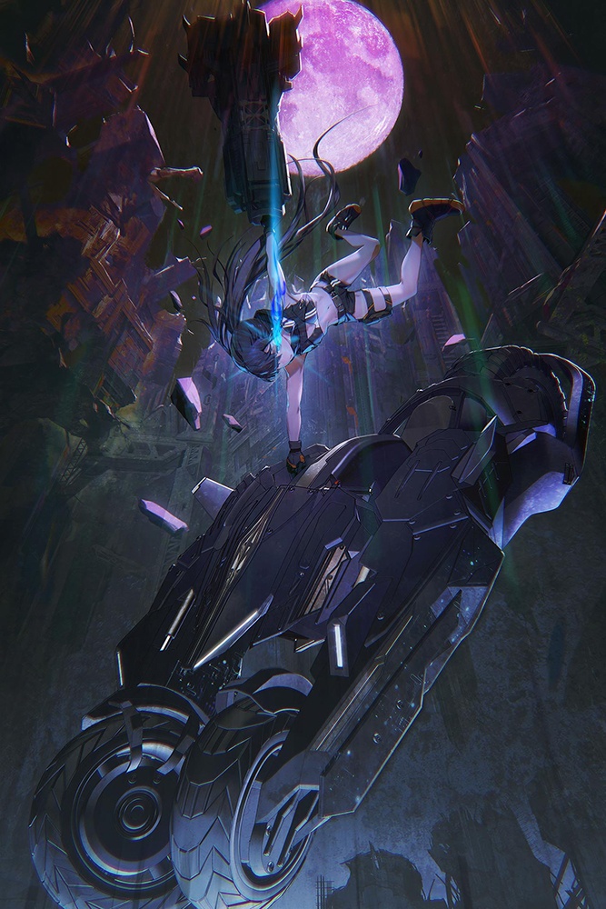 <Spiritale> BLACK★★ROCK SHOOTER: DAWN FALL Scale Figure - Empress [Black Rock Shooter] (Teaser Visual Ver.) Art by huke