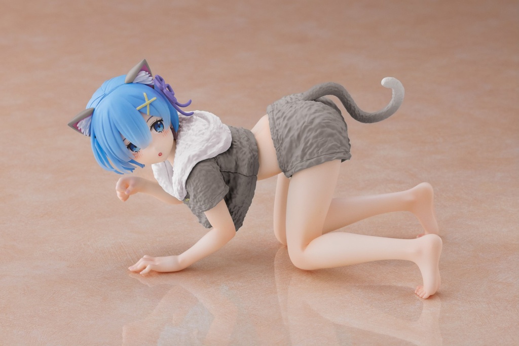 Re:Zero Starting Life in Another World Desktop Cute Figure - Rem (Cat Roomwear Ver.) Renewal Edition