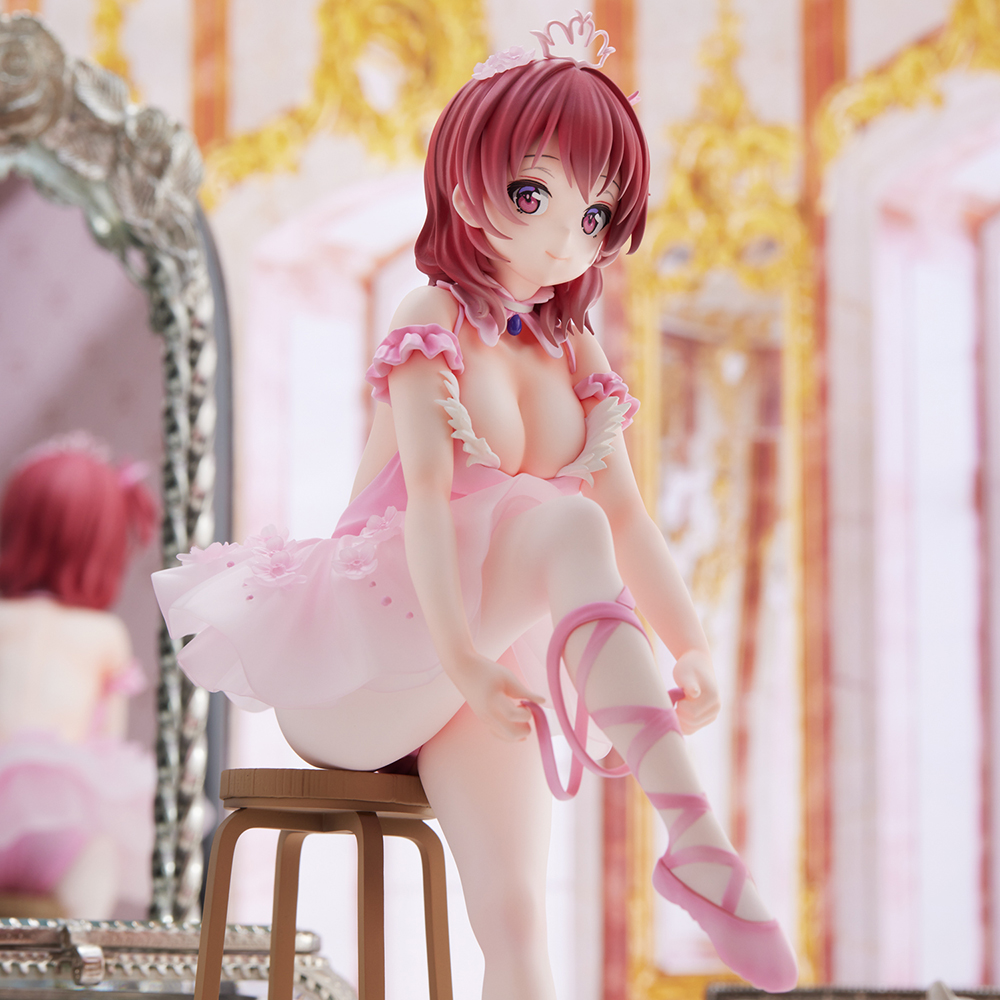 Anmi Illustration "Flamingo Ballet Group" Red Hair Girl Complete Figure