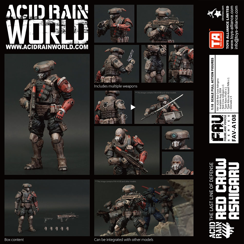 ACID RAIN 1/18 SCALE FAV-A108 Red Crow Ashigaru