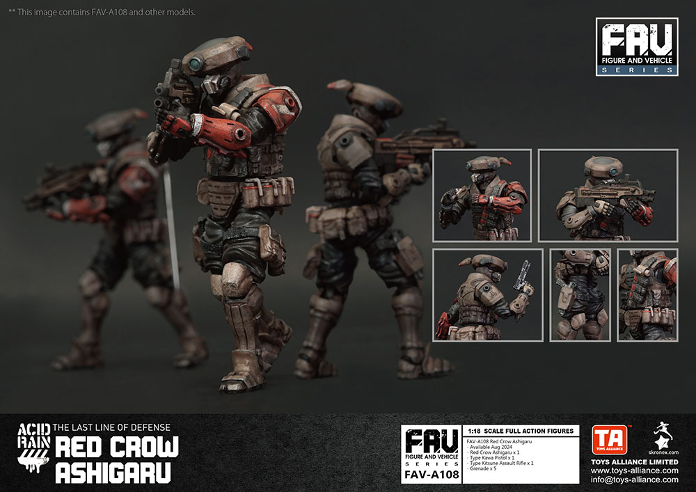 ACID RAIN 1/18 SCALE FAV-A108 Red Crow Ashigaru