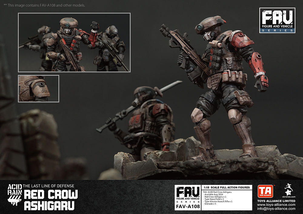 ACID RAIN 1/18 SCALE FAV-A108 Red Crow Ashigaru