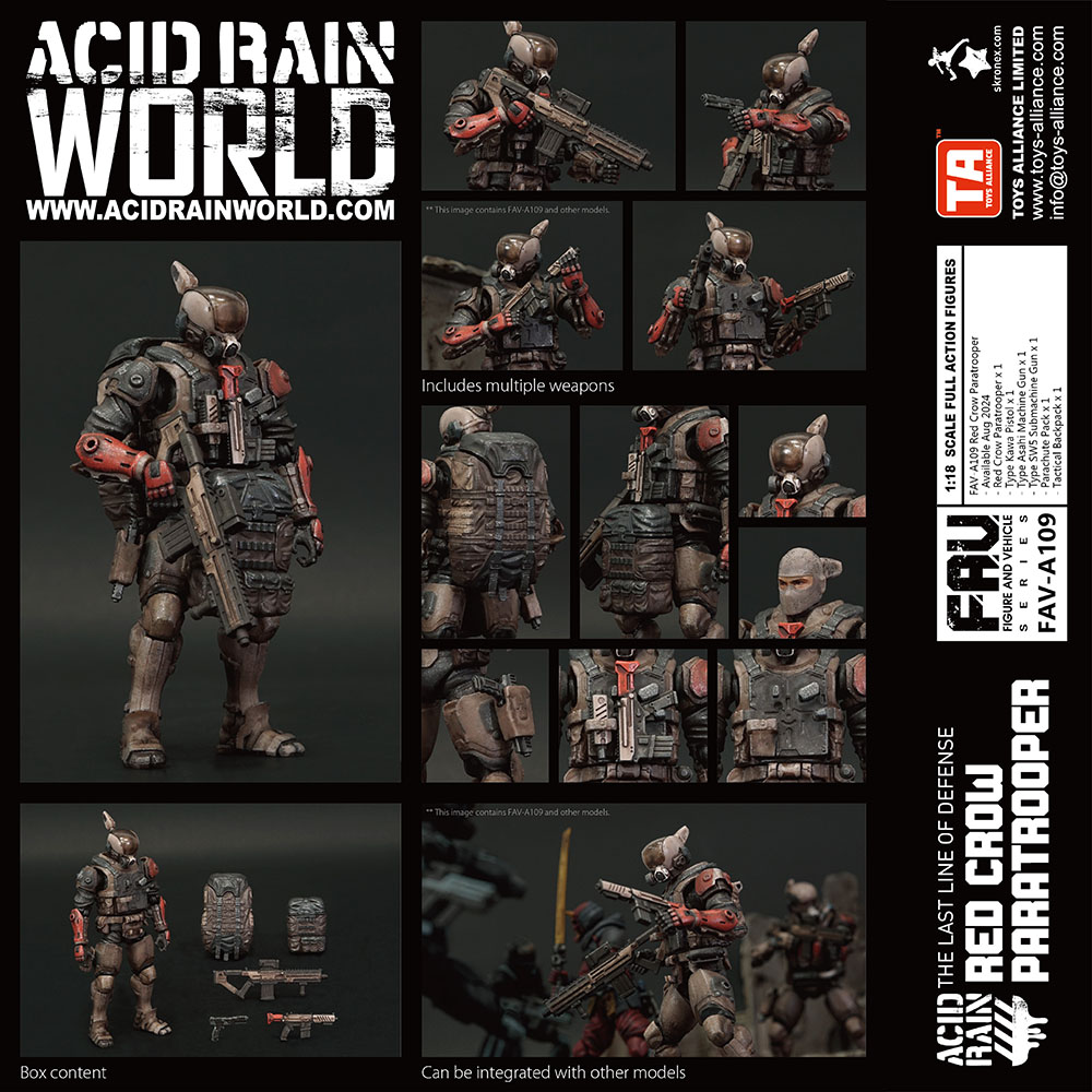 ACID RAIN 1/18 SCALE FAV-A109 Red Crow Paratrooper