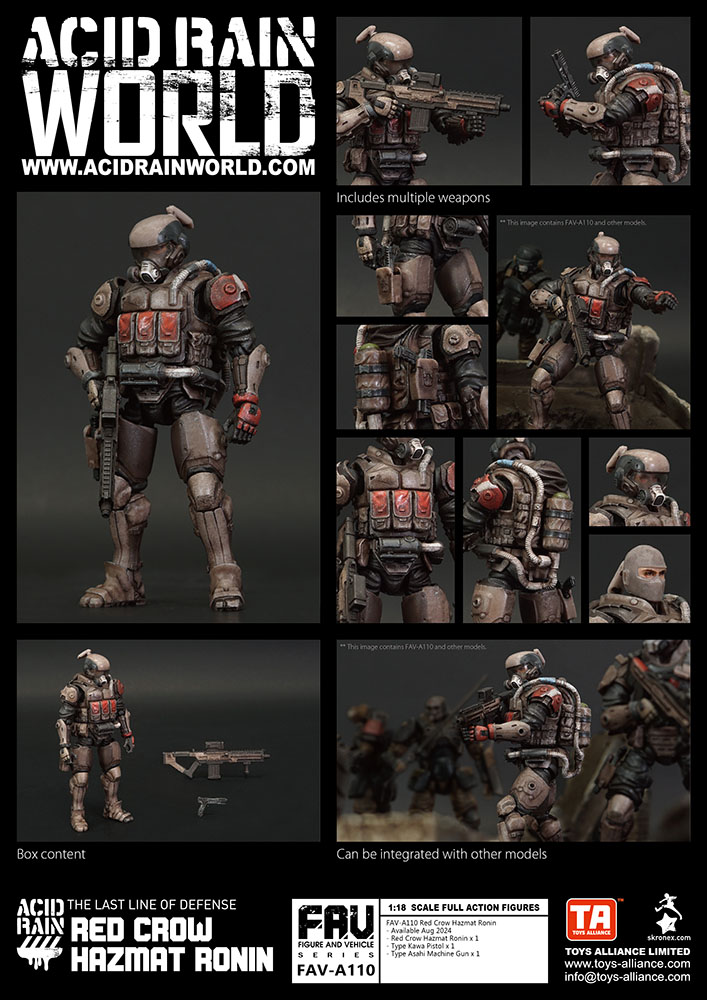 ACID RAIN 1/18 SCALE FAV-A110 Red Crow Hazmat Ronin