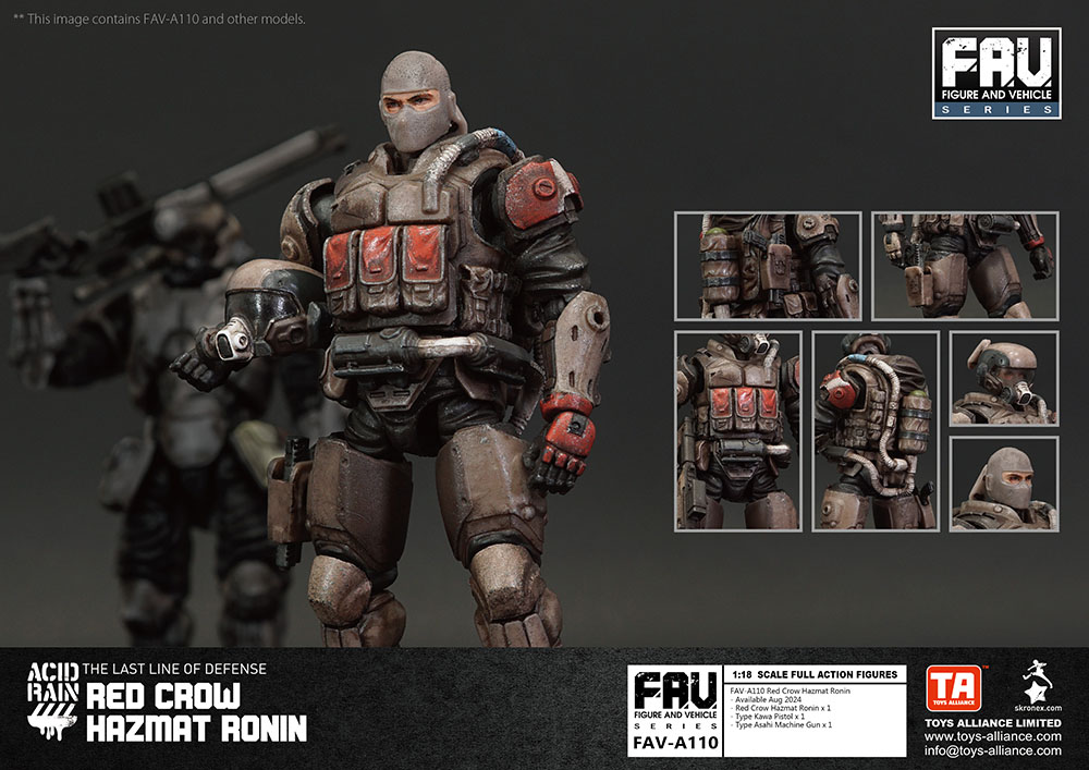 ACID RAIN 1/18 SCALE FAV-A110 Red Crow Hazmat Ronin