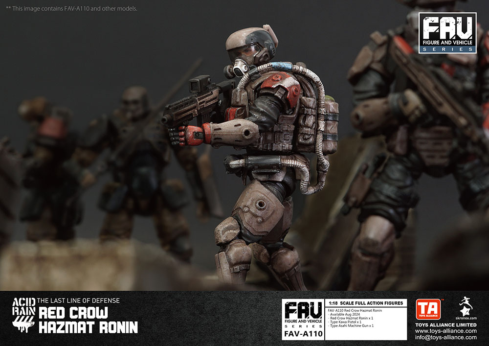 ACID RAIN 1/18 SCALE FAV-A110 Red Crow Hazmat Ronin