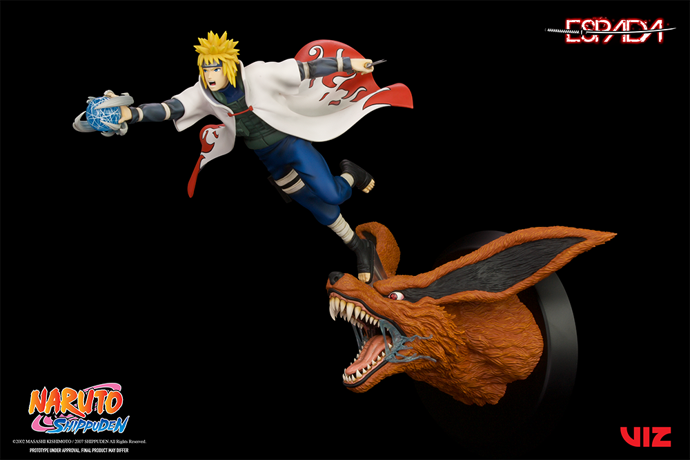 Minato Namikaze & 9 Tailed Fox (1/8th scale wall statue)