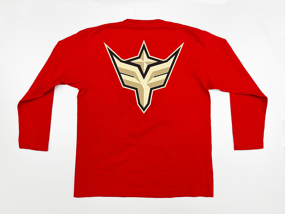 (XL) Bang Brave Face Logo Long T-Shirt Red