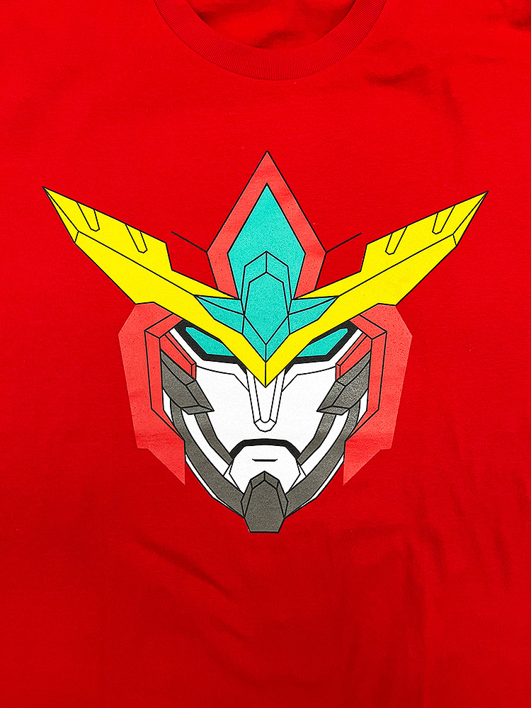 (XL) Bang Brave Face Logo Long T-Shirt Red