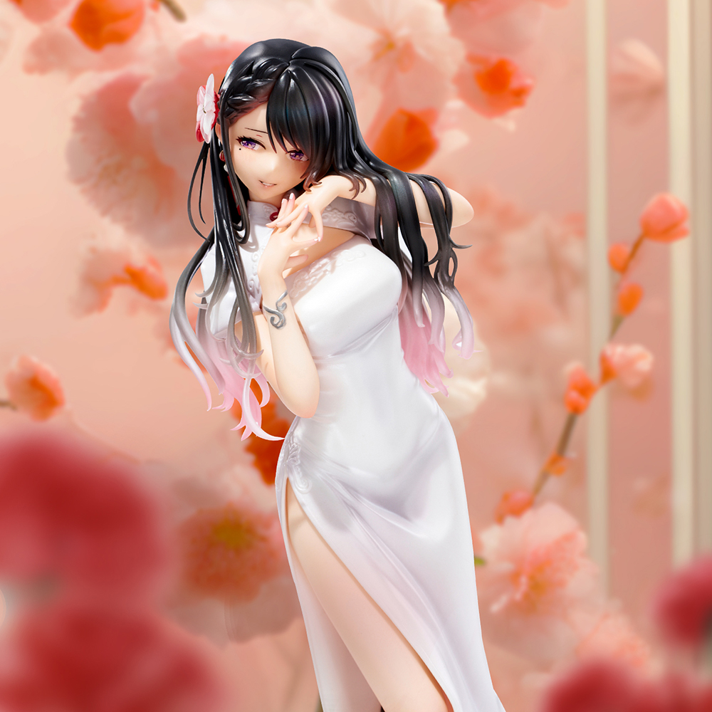 Mai Okuma illustration "Healing-type white chinese dress lady " Scale figure