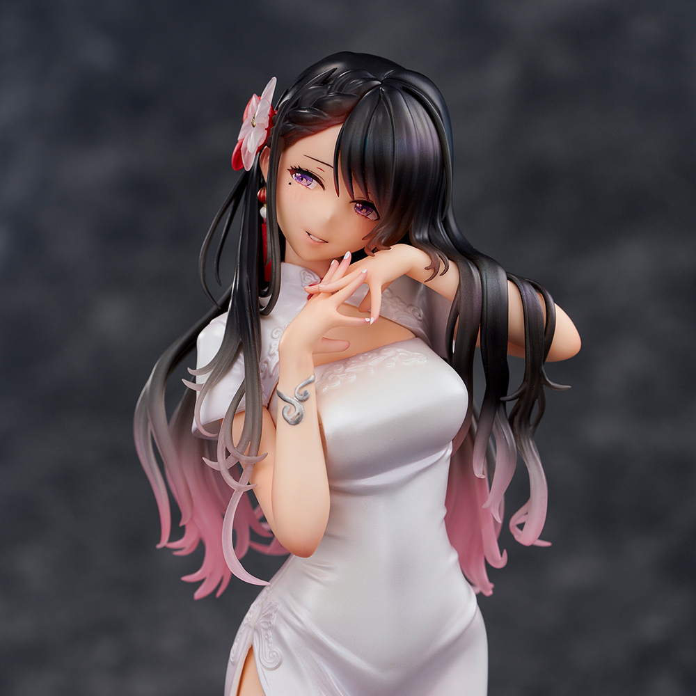 Mai Okuma illustration "Healing-type white chinese dress lady " Scale figure