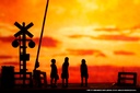 Railway Crossing (Blue×Black)