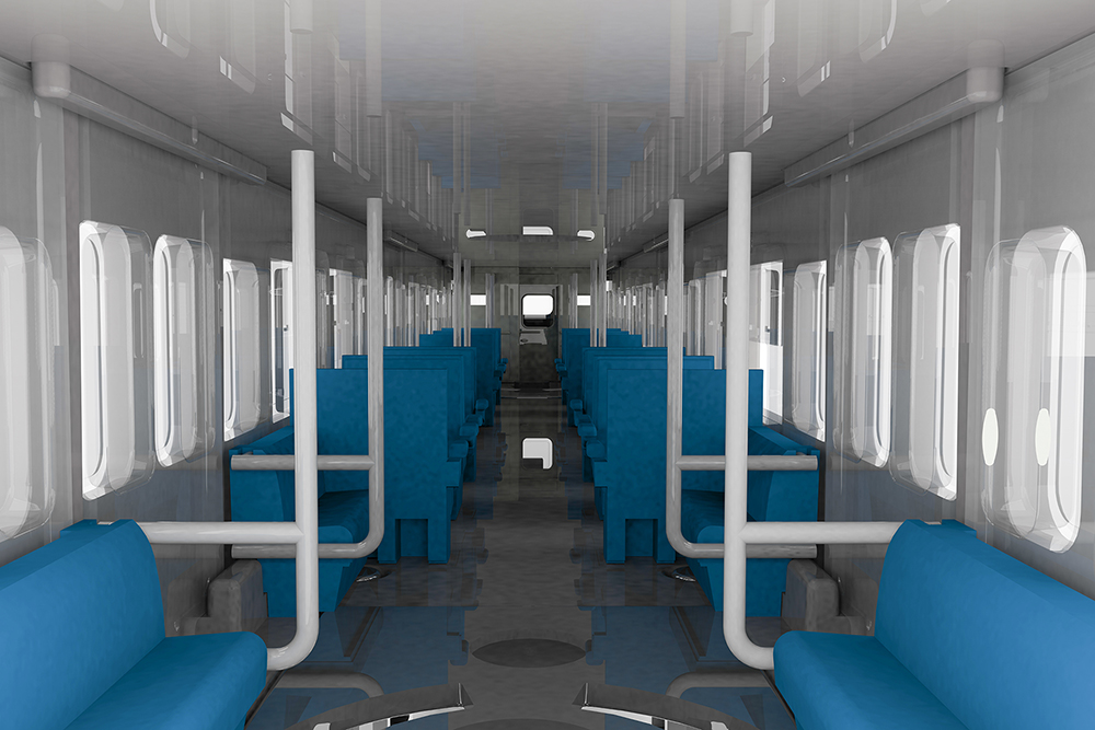 Semi-cross seat interior set A (blue)