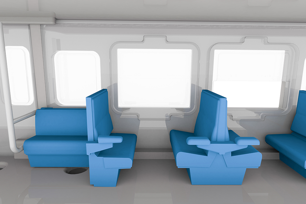 Semi-cross seat interior set A (blue)