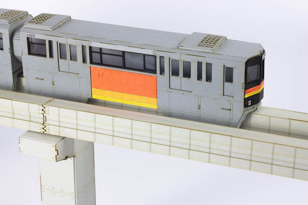 1/150 Scale Tama Intercity Monorail Series 1000 Paper kit (2cars)