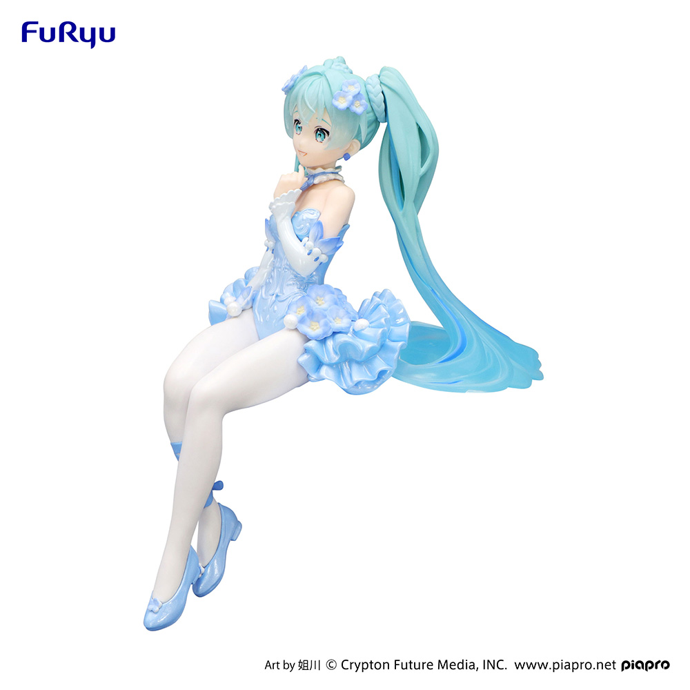 Hatsune Miku Noodle Stopper Figure -Flower Fairy Nemophila Pail Blue Color ver.-