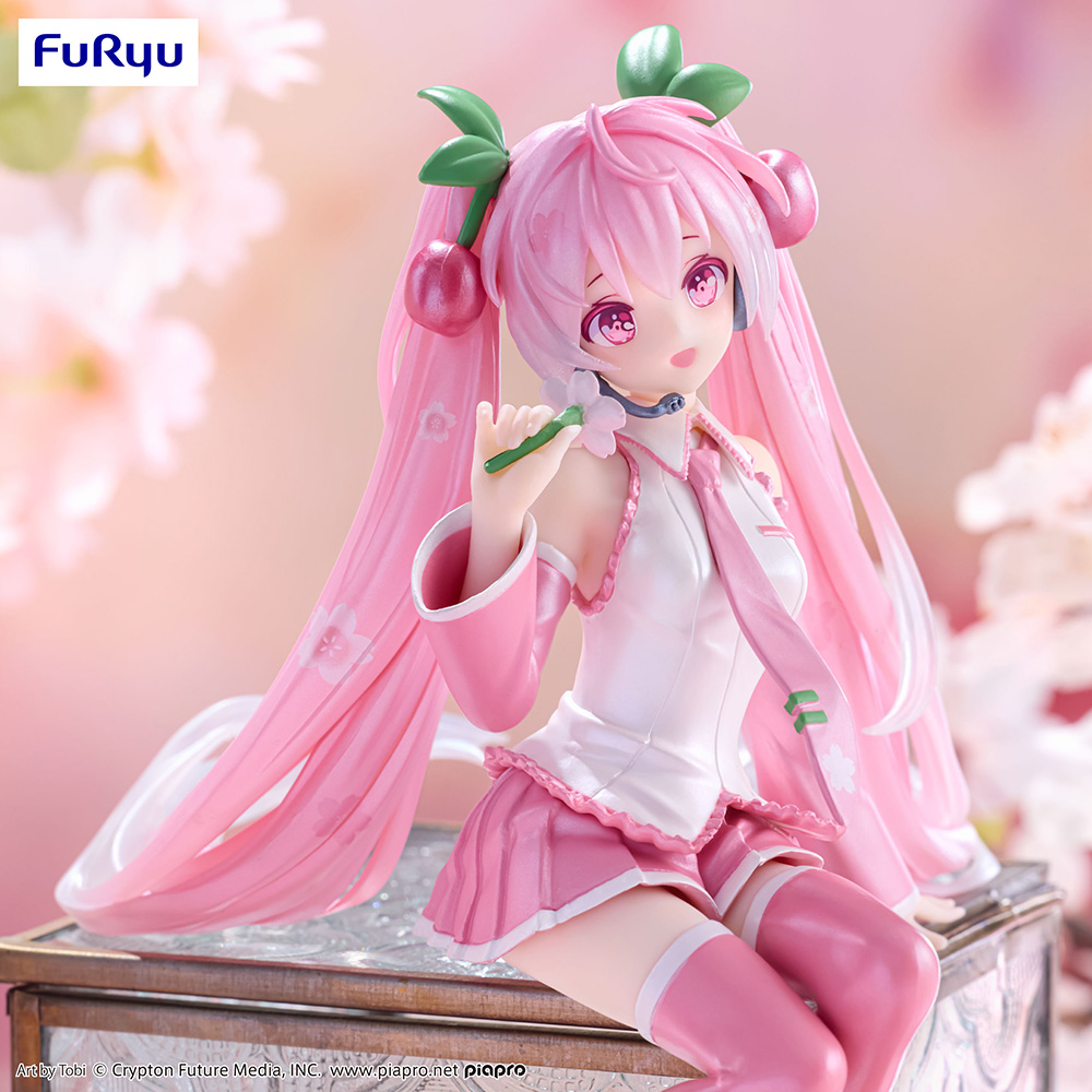 Hatsune Miku Noodle Stopper Figure -Sakura Miku 2024 Pearl Color ver.-