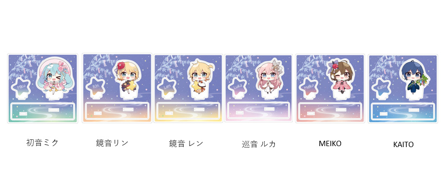 Hatsune Miku Akihabara Festival 2024 Mini Character Acrylic Diorama Tanabata Ver. Kagamine Rin