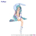 Hatsune Miku Noodle Stopper Figure -Rabbit Ear Hood Pajama Blue Color ver.-