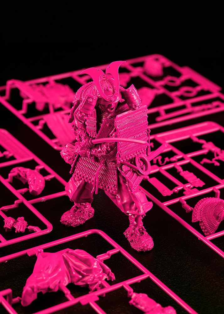 PLAMAX 1/12 Kamakura Period Armored Warrior: Pink Color Edition