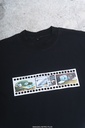 STEINS;GATE Laboratory Member Ink Painting Style Black Background Color T-shirt (L Size)
