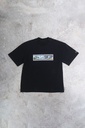 STEINS;GATE Laboratory Member Ink Painting Style Black Background Color T-shirt (L Size)