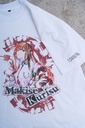 STEINS;GATE Makise Kurisu Ink Painting Style White Background Color T-shirt (L Size)