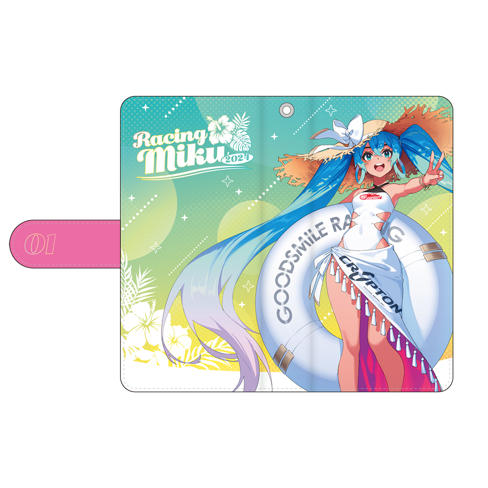 Racing Miku 2024 Tropical Ver. Book Type Smartphone Case