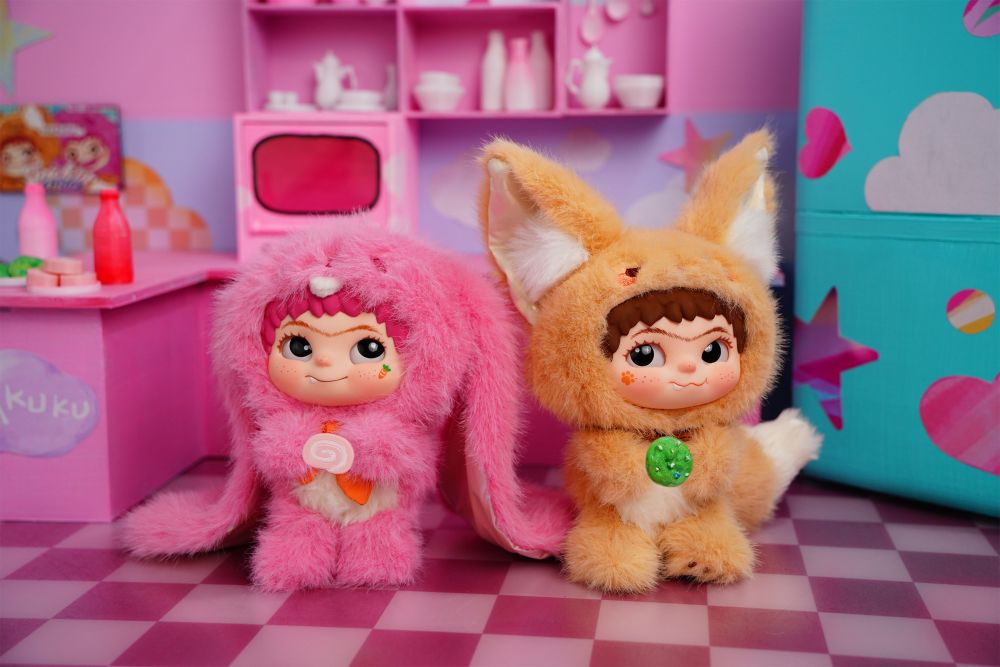 LETSVAN WAKUKU-FOX & BUNNY TRICK OR TREAT SERIES TRADING PLUSH