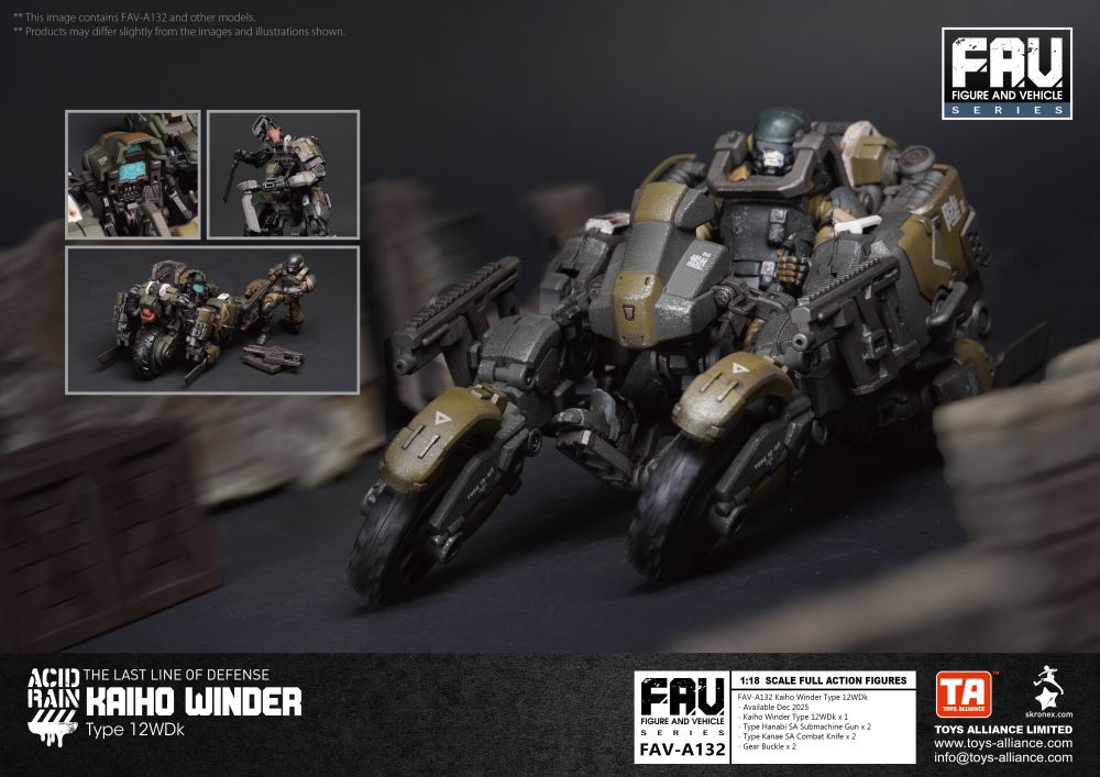 TOYS ALLIANCE LIMITED "ACID RAIN" 1/18 SCALE FAV-A132 KAIHO WINDER TYPE 12WDK