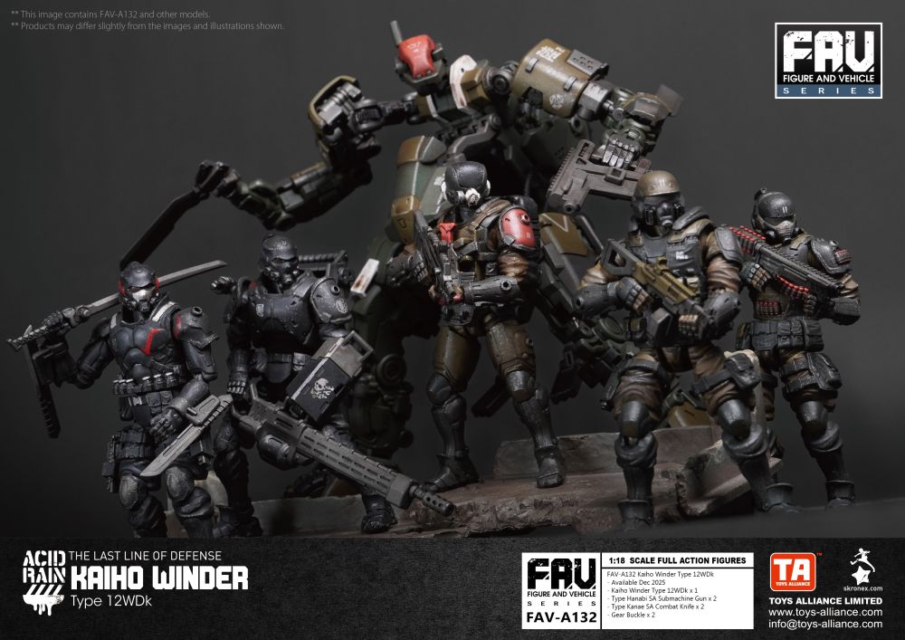 TOYS ALLIANCE LIMITED "ACID RAIN" 1/18 SCALE FAV-A132 KAIHO WINDER TYPE 12WDK