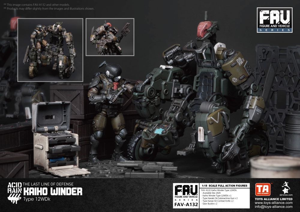 TOYS ALLIANCE LIMITED "ACID RAIN" 1/18 SCALE FAV-A132 KAIHO WINDER TYPE 12WDK