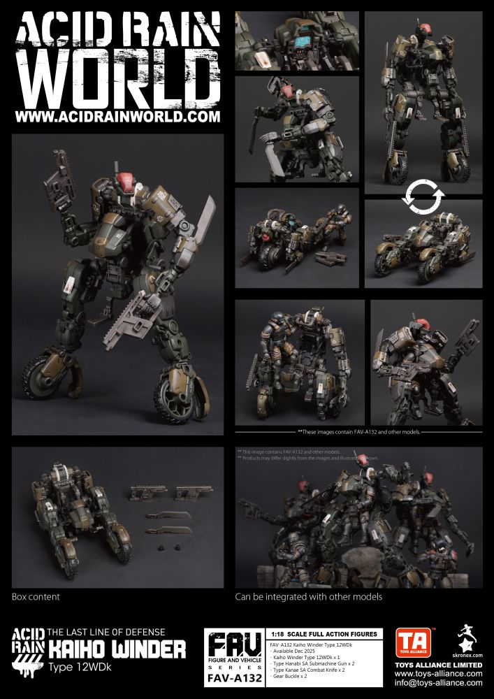 TOYS ALLIANCE LIMITED "ACID RAIN" 1/18 SCALE FAV-A132 KAIHO WINDER TYPE 12WDK