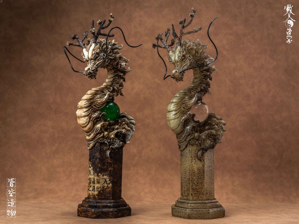 NIHILITY CREATION AZURE DRAGON OF WOOD RESIN STATUE