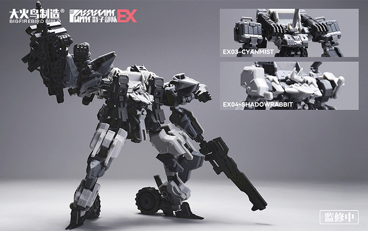 BIGFIREBIRD BUILD SHADOW TROOPS EX SERIES EX03 CYANMIST & EX04 SHADOWRABBIT PLASTIC MODEL KIT