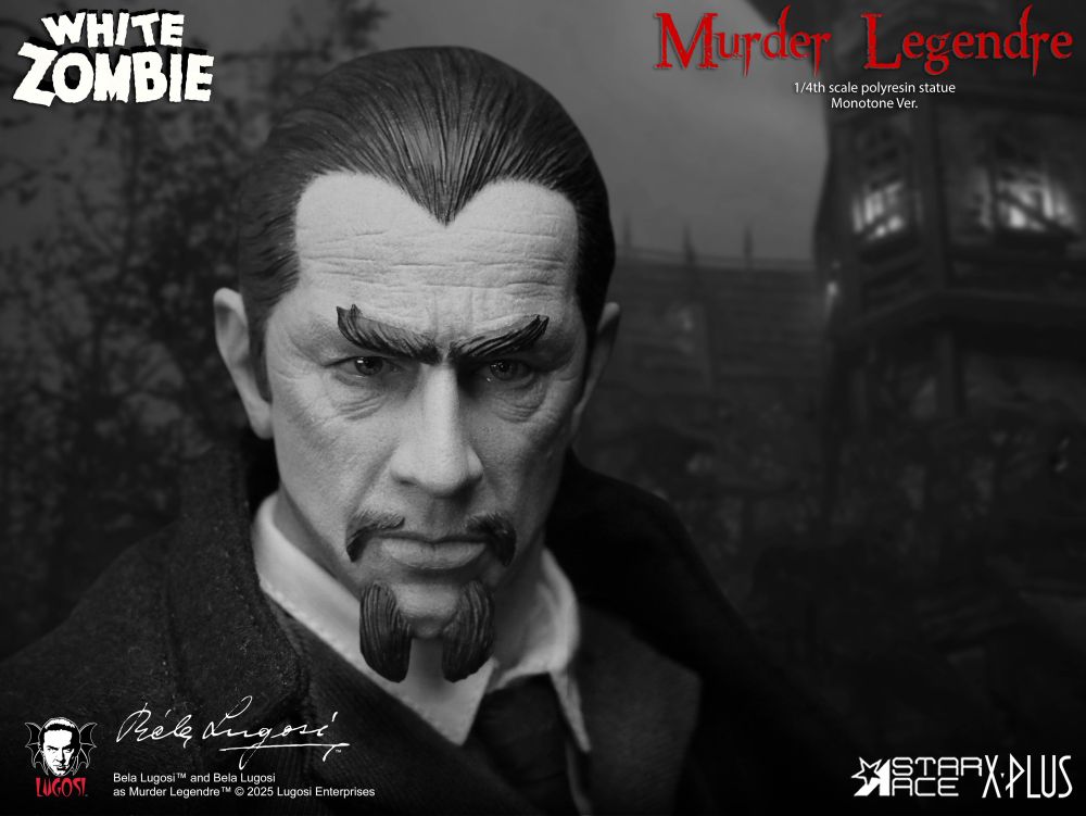 Star Ace Toys 1/4 "White Zombie" Bela Lugosi Murder Legendre Statue Monotone Ver.