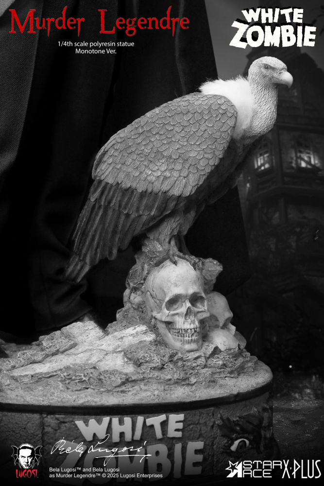 Star Ace Toys 1/4 "White Zombie" Bela Lugosi Murder Legendre Statue Monotone Ver.